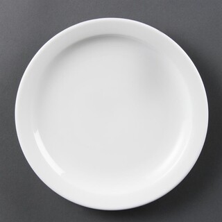 photo 1 assiettes à bord étroit blanches olympia 202mm (lot de 12)