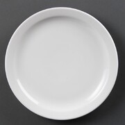 Photo 1 matériel référence CB490: Assiettes à bord étroit blanches Olympia 250mm (Lot de 12)