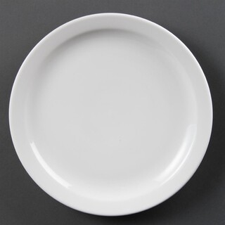 photo 1 assiettes à bord étroit blanches olympia 250mm (lot de 12)