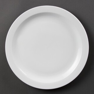 photo 1 assiettes à bord étroit blanches olympia 280mm (lot de 6)
