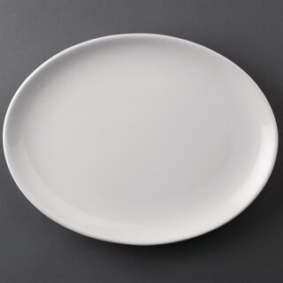 photo 1 assiettes creuses ovales olympia athena 254 x 197mm (lot de 12)