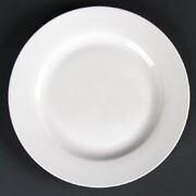 Photo 1 matériel référence CD623: Assiettes rondes à bord large Olympia Lumina 200mm (Lot de 6)