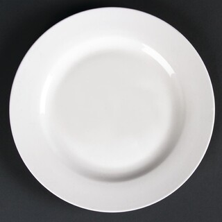 photo 1 assiettes rondes à bord large olympia lumina 200mm (lot de 6)