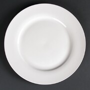 Photo 1 matériel référence CD625: Assiettes rondes à bord large Olympia Lumina 270mm (Lot de 4)