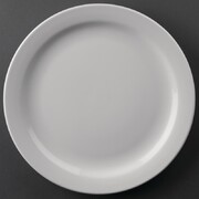 Photo 1 matériel référence CF363: Assiettes à bord étroit Olympia Athena 226mm - Boîte de 12