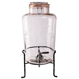 photo 1 distributeur d'eau rétro en verre avec socle olympia 8,5l