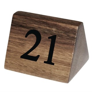 photo 1 numéros de table en bois olympia 21 à 30