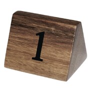 Photo 1 matériel référence CL392: Numéros de table en bois Olympia 1 à 10