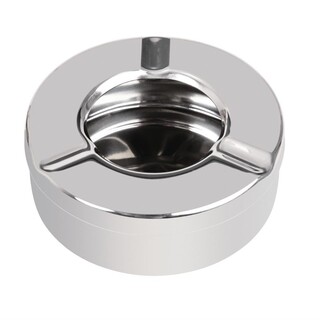 photo 1 cendrier inox anti-vent olympia 90mm - vendus par 6