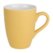 Photo 1 matériel référence CS040: Mug pastel mat en porcelaine Olympia jaune 320ml (lot de 6)