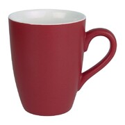 Photo 1 matériel référence CS043: Mug pastel mat en porcelaine Olympia rouge 320ml (lot de 6)
