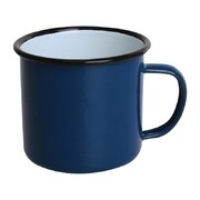 Photo 1 matériel référence DC394: Mugs en acier émaillé bleu et noir Olympia 350ml - Lot de 6