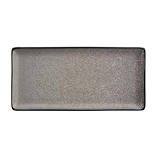 photo 1 assiettes rectangulaires olympia mineral 335mm - lot de 4