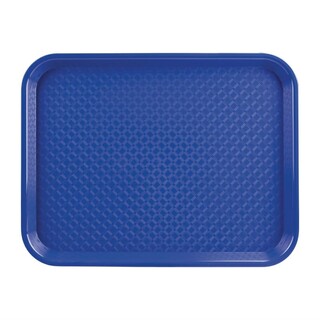 photo 1 plateau fast food en plastique olympia kristallon bleu
