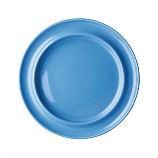 photo 2 assiettes bord surélevé heritage olympia bleues 253mm lot de 4