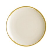 Photo 1 matériel référence FA025: Assiettes plates rondes couleur sable Kiln Olympia 178mm (lot de 6)