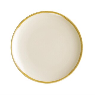 photo 1 assiettes plates rondes couleur sable kiln olympia 178mm - lot de 6