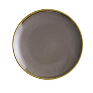 photo 1 assiettes plates rondes grises kiln olympia 178mm - lot de 6