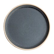 Photo 1 matériel référence FA301: Assiettes plates bord droit granit bleu Olympia Canvas 25 cm