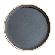 Photo 1 matériel référence FA301: Assiettes plates bord droit granit bleu Olympia Canvas 25 cm (Lot de 6)