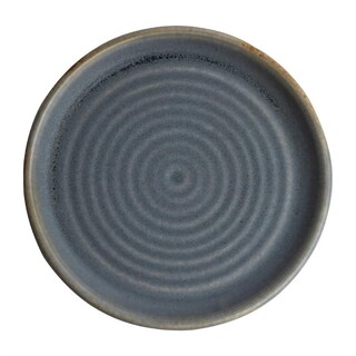 photo 1 assiettes plates granit bleu olympia canvas 18 cm