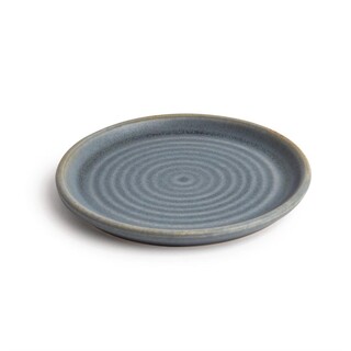 photo 2 assiettes plates granit bleu olympia canvas 18 cm