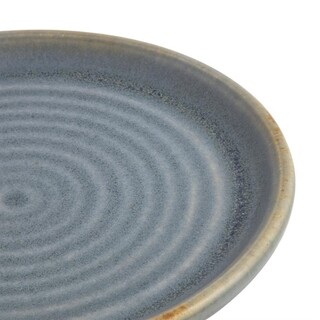 photo 3 assiettes plates granit bleu olympia canvas 18 cm