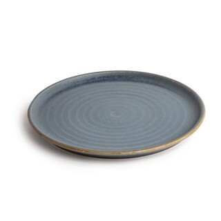 photo 3 assiettes plates granit bleu olympia canvas 26,5 cm