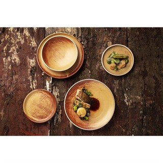 photo 3 assiettes plates terre de sienne olympia canvas 18 cm (lot de 6)