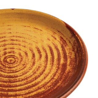 photo 5 assiettes plates terre de sienne olympia canvas 18 cm