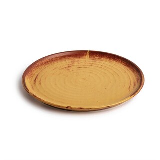 photo 7 assiettes plates terre de sienne olympia canvas 26,5 cm (lot de 6)