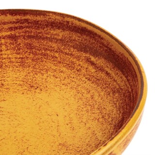photo 7 assiettes creuses calottes terre de sienne olympia canvas 23 cm (lot de 6)