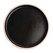 Photo 1 matériel référence FA314: Assiettes plates bord droit noir mat Olympia Canvas 18 cm