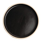 Photo 1 matériel référence FA314: Assiettes plates bord droit noir mat Olympia Canvas 18 cm (Lot de 6)