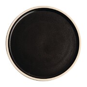 Photo 1 matériel référence FA315: Assiettes plates bord droit noir mat Olympia Canvas 25 cm