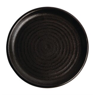 photo 1 assiettes plates noir mat olympia canvas 18 cm