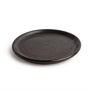 photo 4 assiettes plates noir mat olympia canvas 18 cm