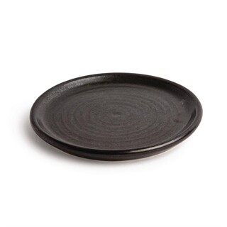 photo 4 assiettes plates noir mat olympia canvas 18 cm (lot de 6)