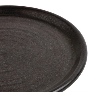 photo 5 assiettes plates noir mat olympia canvas 18 cm