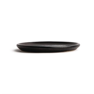 photo 6 assiettes plates noir mat olympia canvas 18 cm