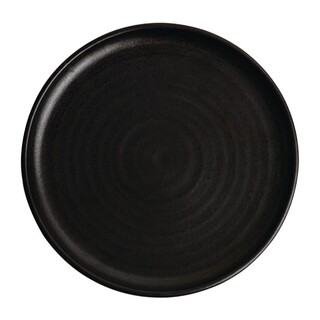 photo 1 assiettes plates noir mat  olympia canvas 26,5 cm