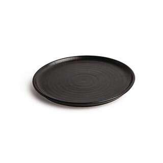 photo 4 assiettes plates noir mat  olympia canvas 26,5 cm