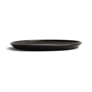 photo 6 assiettes plates noir mat  olympia canvas 26,5 cm