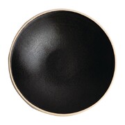 Photo 1 matériel référence FA319: Assiettes creuses noir mat Olympia Canvas 20 cm (Lot de 6)