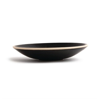 photo 6 assiettes creuses noir mat olympia canvas 20 cm (lot de 6)