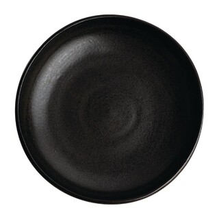 photo 1 assiettes creuses calottes noir mat olympia canvas 23 cm (lot de 6)