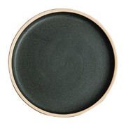 Photo 1 matériel référence FA321: Assiettes plates bord droit vert bronze Olympia Canvas 18 cm