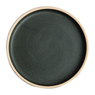 photo 1 assiettes plates bord droit vert bronze olympia canvas 18 cm