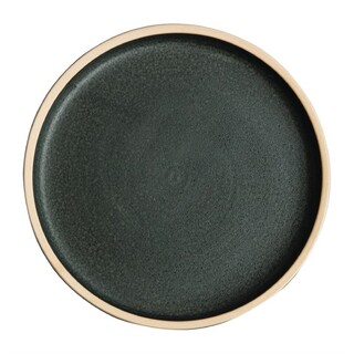 photo 1 assiettes plates bord droit vert bronze olympia canvas 18 cm (lot de 6)