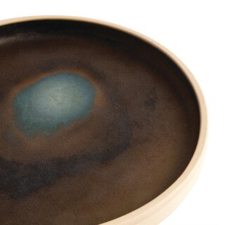 photo 5 assiettes plates bord droit vert bronze olympia canvas 18 cm